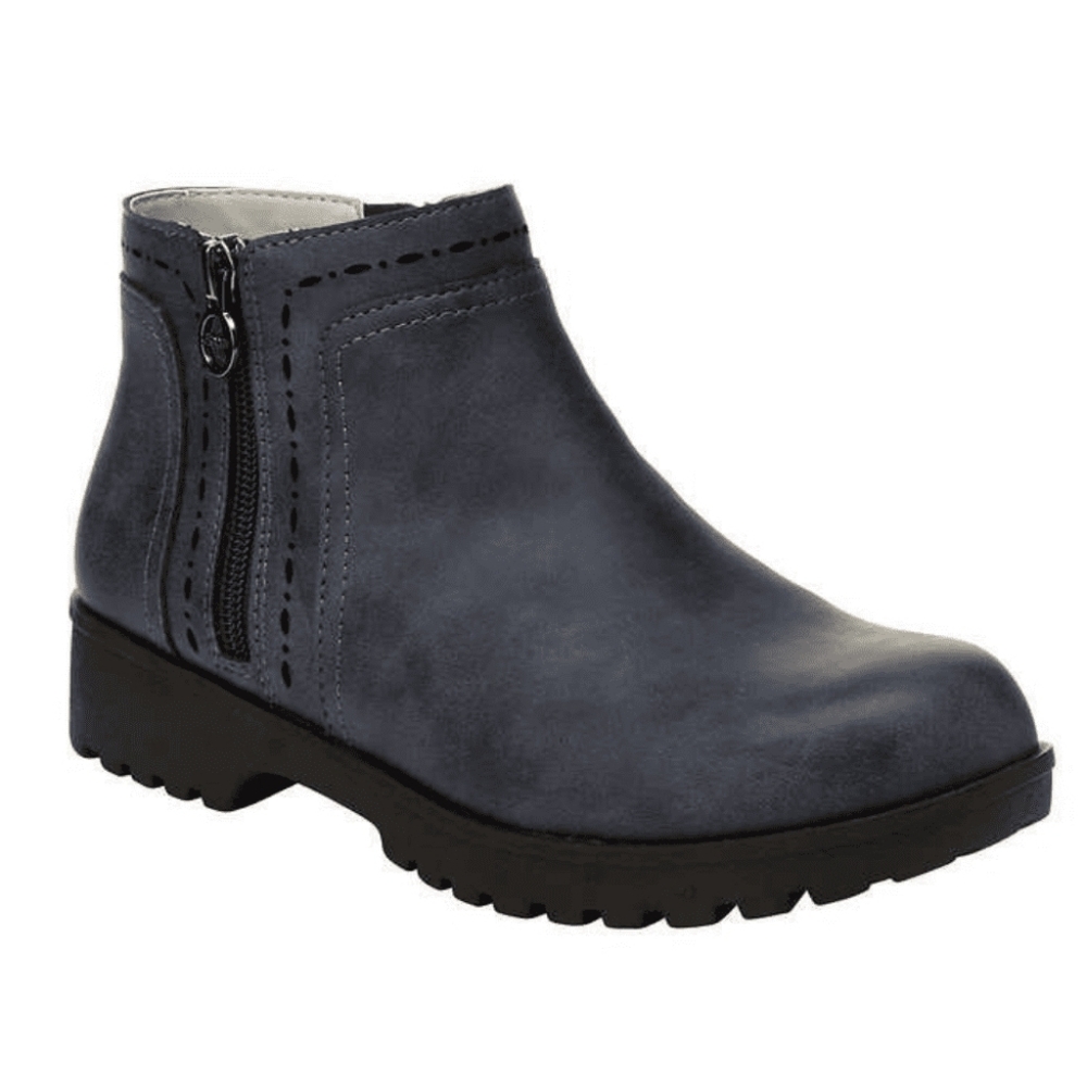 Nwot J Sport (Jenna) Blue Ankle Boots with Side Zipper Sz 6